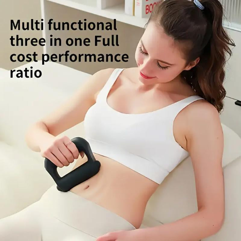 New Magic Ring Mini Massage Gun Myofascial Roller, Muscle Relaxation Vibration Machine, Ergonomic Design, Elastic Waistband, Daily Home Fitness Use